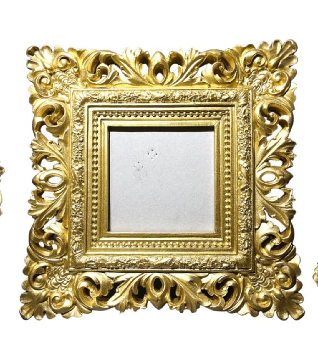 Jefferson Rectangle Picture Frame #601 - Antique Gold Leaf - 1 3/8 - Wood - Victorian Frame Company