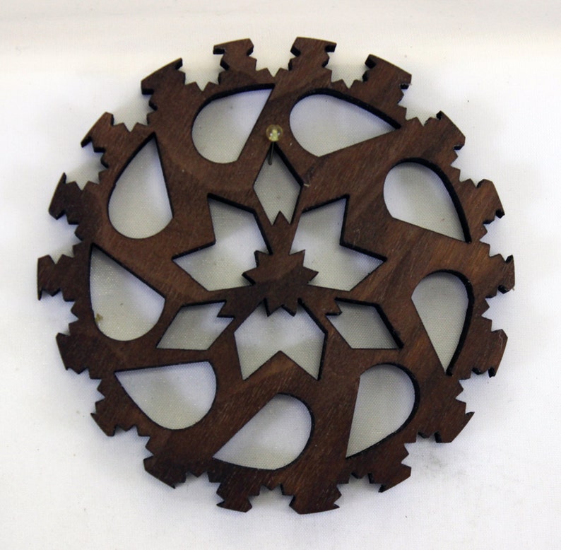 Bike Sprocket Snowflake Ornament Reclaimed Urban Wood . Eco Etsy