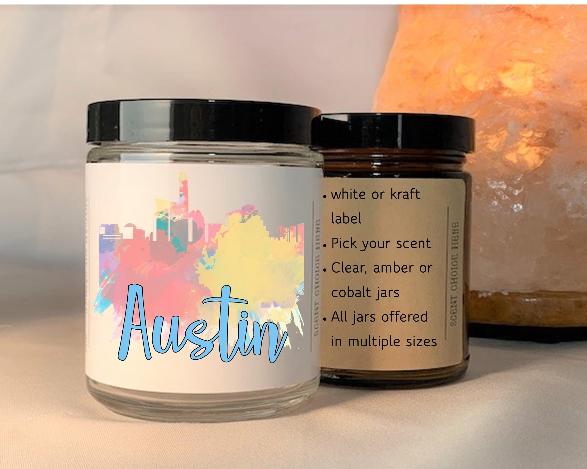 Austin Texas Candles Austin Skyline Going away gift Moving Etsy