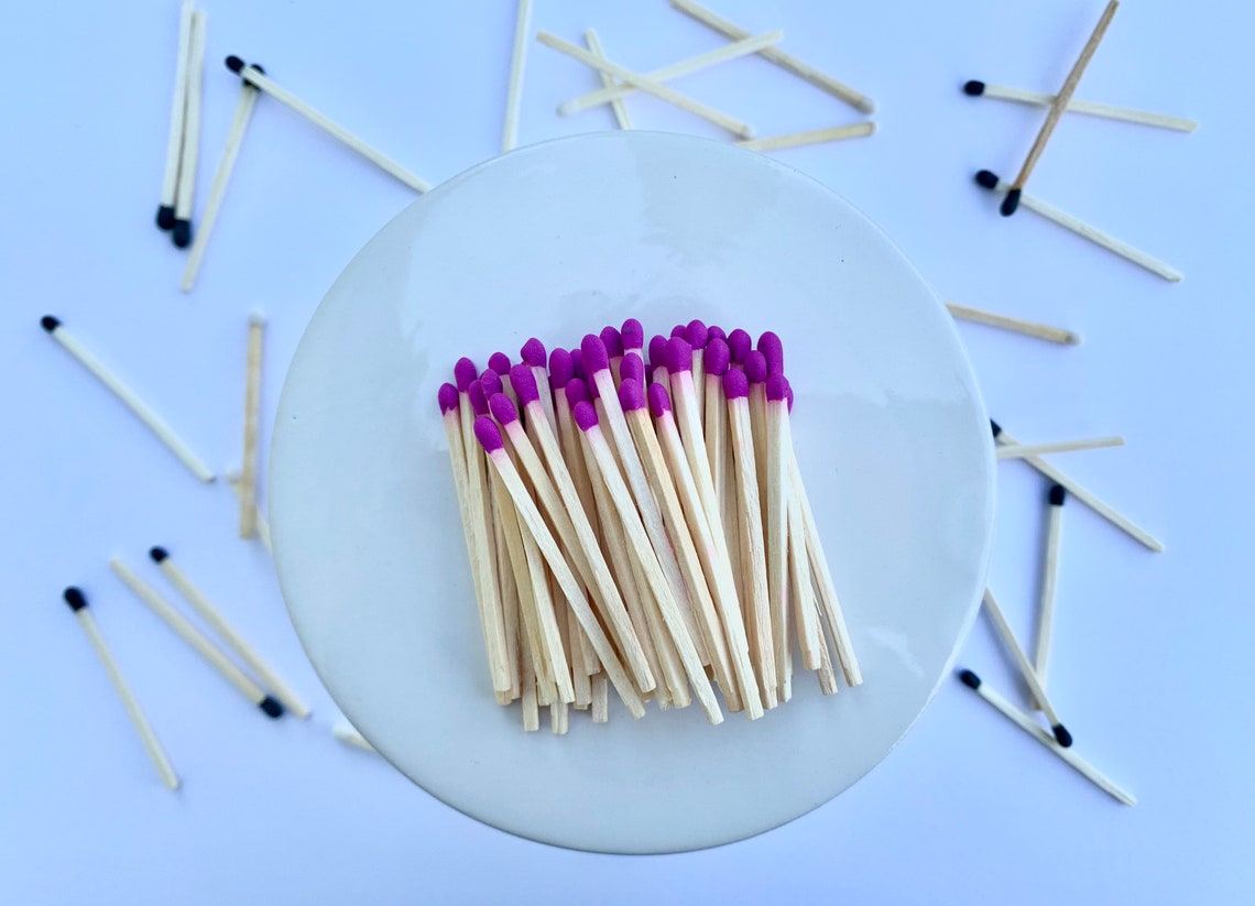 Magenta Colored Tip Matches Refill 1.85 Bulk Colored Etsy