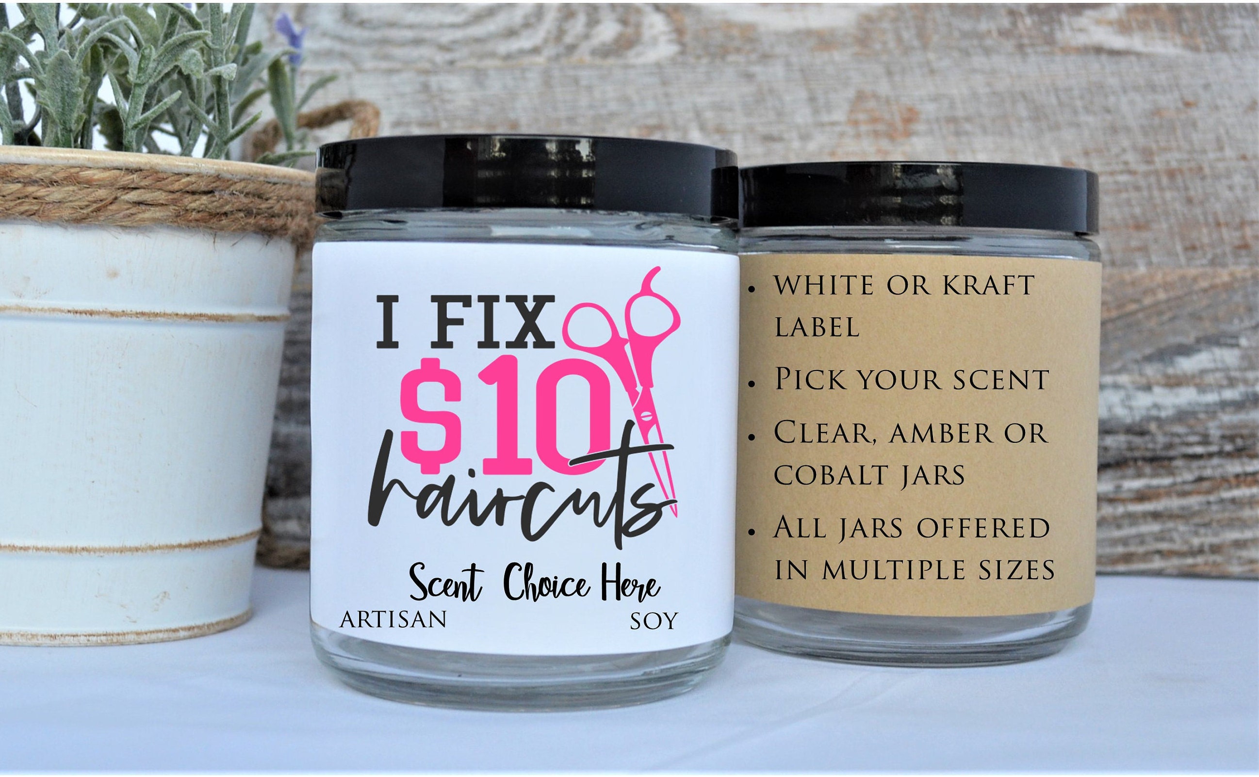 Hair Stylist Personalized Candle I Fix 10 Dollar Haircuts Gift Etsy