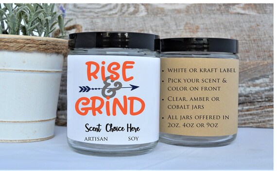 Rise And Grind Funny Coworker Candle Office Cubicle Decor Work Etsy
