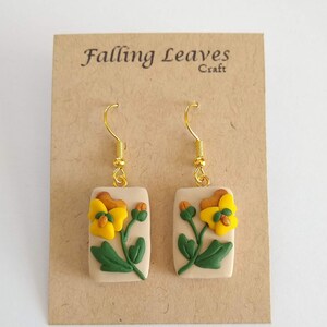 Sunny Pansy Earrings