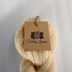 100% Wool, Buttery Cream Recycled Yarn, Lace Weight