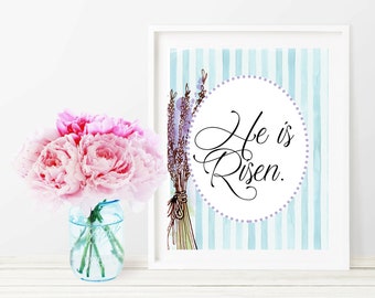 HE is RISEN, Easter, Faith, Jesus, Christian | Instant Download | LARGE 16"x20" Downloadable Print | Gallery Wall | Printable