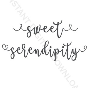 Sweet Serendipity Gallery Wall Print Instant Digital Download image 2