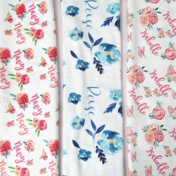 floral baby blanket