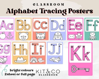 Alphabet Tracing Posters: A-Z Letter Sounds (Digital Download)