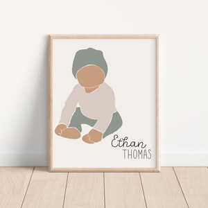 Póster personalizado personalizado para bebés, imprimible, regalo para bebés, arte mínimo de guardería, impresión en pared, impresión digital, póster de nacimiento