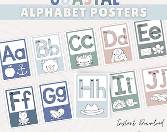 Science of Reading Alphabet Posters: Letter Sounds & Tracing (PDF Download