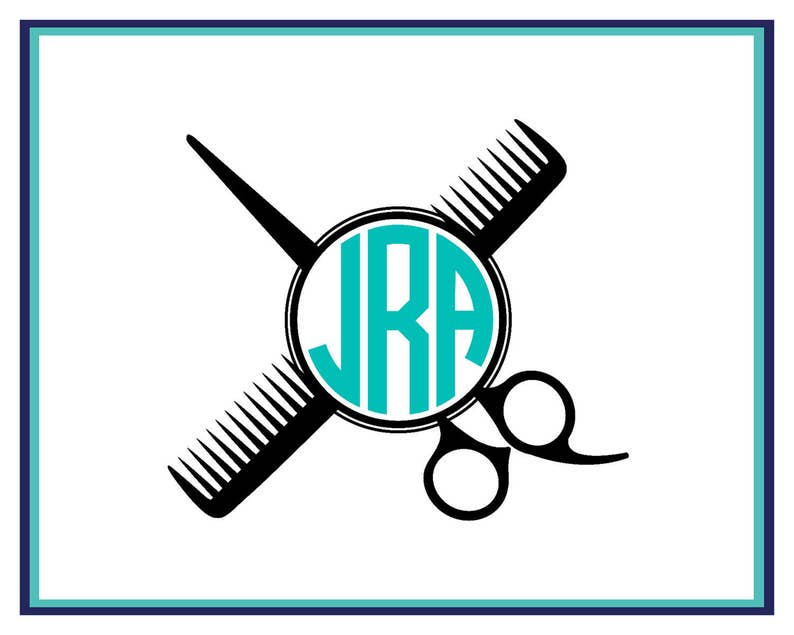 Download Hairstylist Monogram Car Decal Hair Stylist Decal Monogram ...