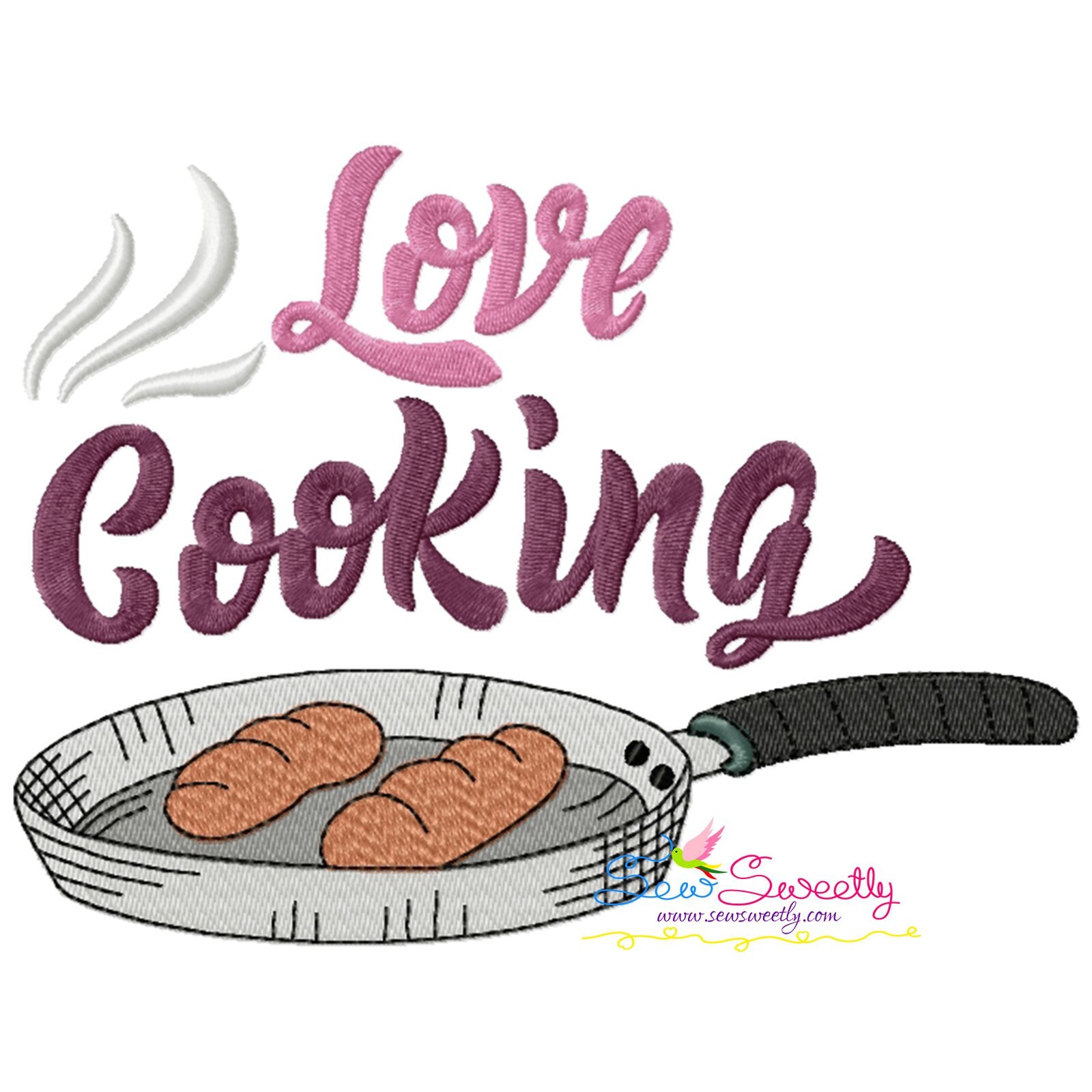 Me encanta cocinar cocina letras diseño bordado | Etsy
