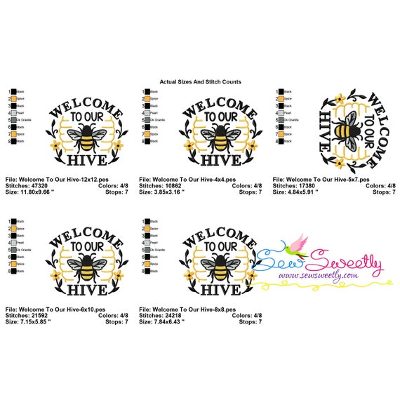 Sewing & Fiber Craft Supplies & Tools Welcome To My Hive Bee Lettering ...
