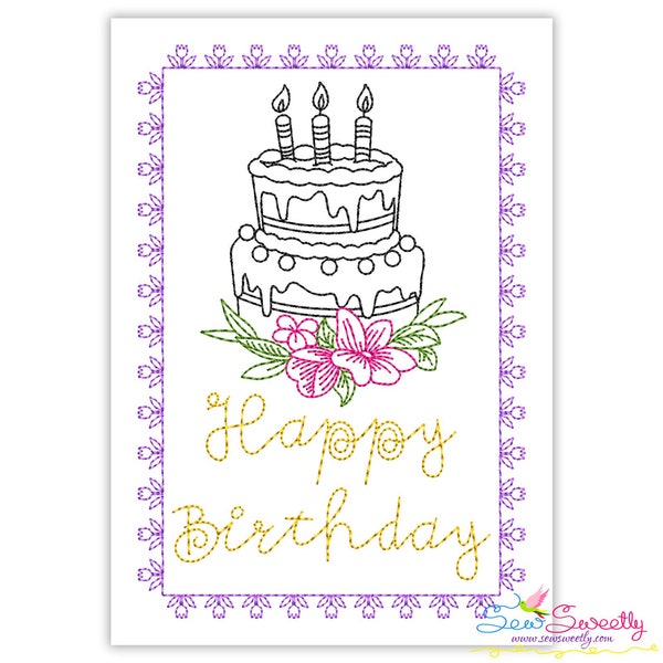 Machine Embroidery Greeting Card Designs