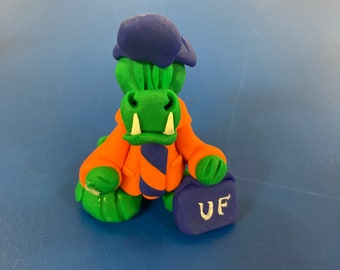 Business Gator | Handmade | Gator Gift | University of Florida Gift | Polymer Clay Figurine |