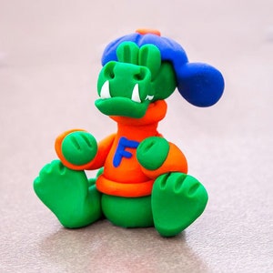Gator | Handmade | Gator Gift | University of Florida Gift | Polymer Clay Figurine |