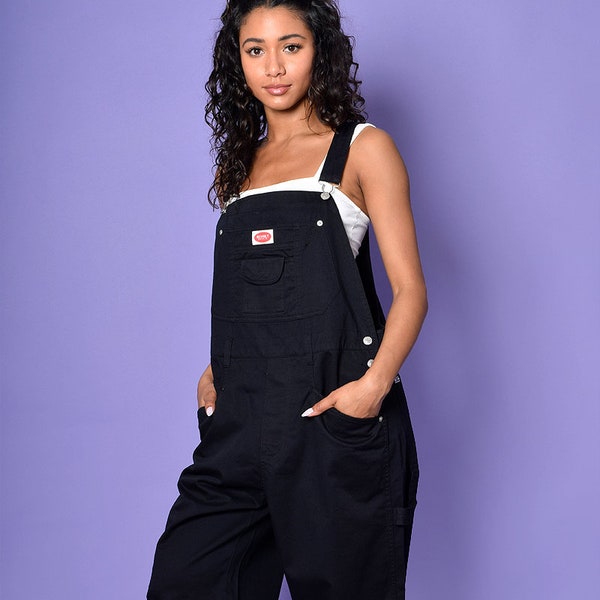 90s Deadstock SUPER  Baggy Overall Pants - Black - Plus Size - FREE SHIPPING