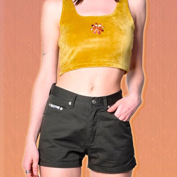 high waisted olive shorts