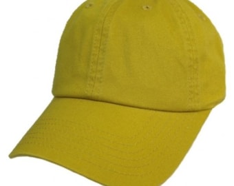 90s Deadstock Basic Adjustable Baseball Cap Hat ~ Pink, Blue, White, Grey, Black, Yellow!