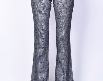 Deadstock Morgan Metallic Snake Skin Print Flare Pants -  Canada