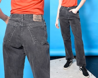 80s Vintage Denim: Wrangler Charcoal Mom Jean