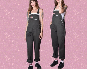 90er Deadstock Baggy Baggy Overall Hose - Army Green