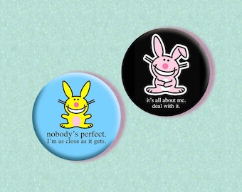 Vintage 1990s 2000s Stickers: Jim Benton's It's Happy Bunny Vinyl