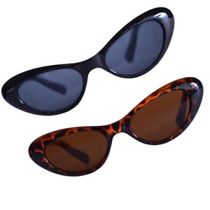 Ultimate 90's Deadstock Smaller Lens Cat Eye 90s Sunglasses Tortoise Brown or Black image 1
