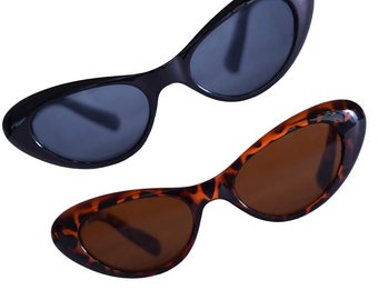 Ultimate 90's Deadstock Smaller Lens Cat Eye 90s Sunglasses - Tortoise Brown or Black