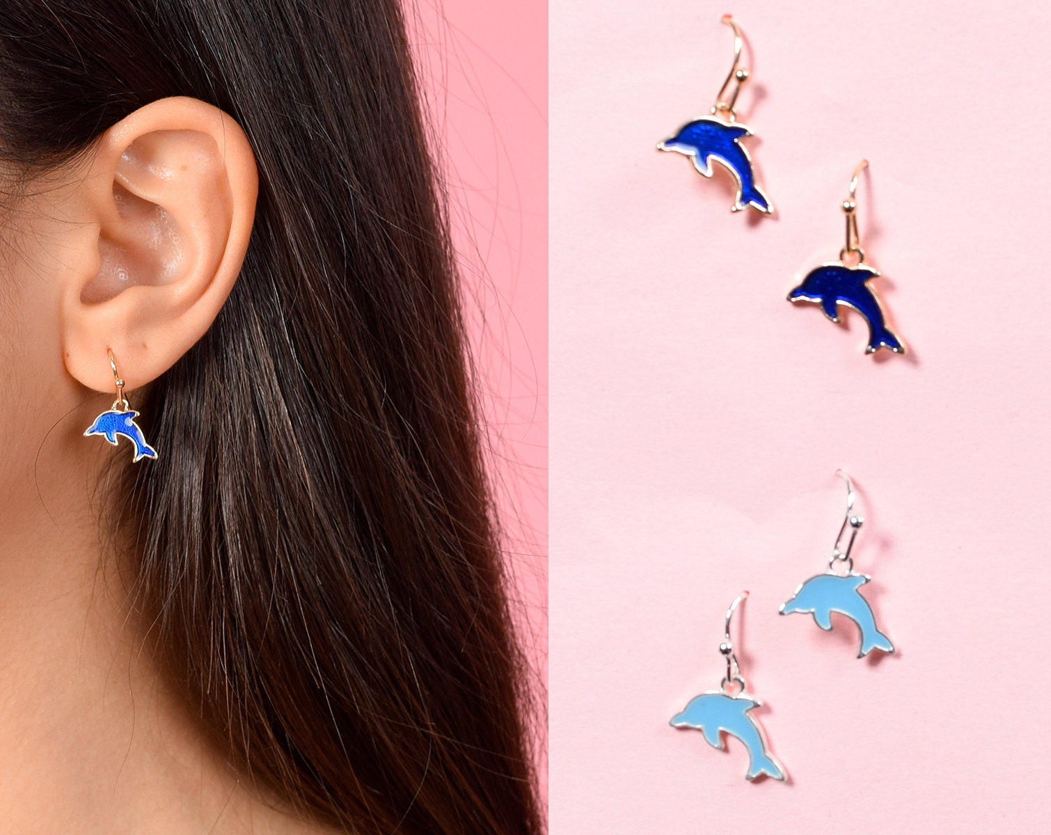 Dolphin earrings shop 90s