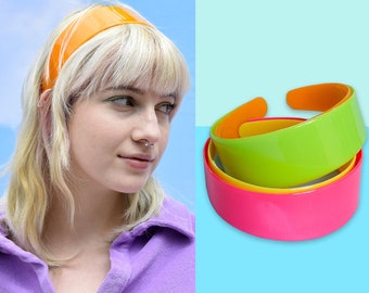 Dee-Lite Oversized Deadstock Headbands - Neon Colors or Jewel Tones!