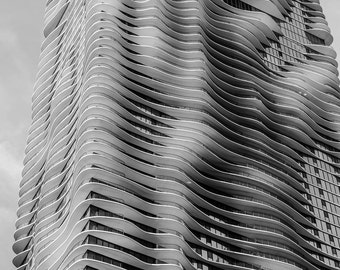 Stampa fotografica in metallo Chicago Aqua Building Architecture