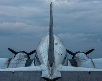 Metal Photo Print Aviation DC-3 Aereo Coda