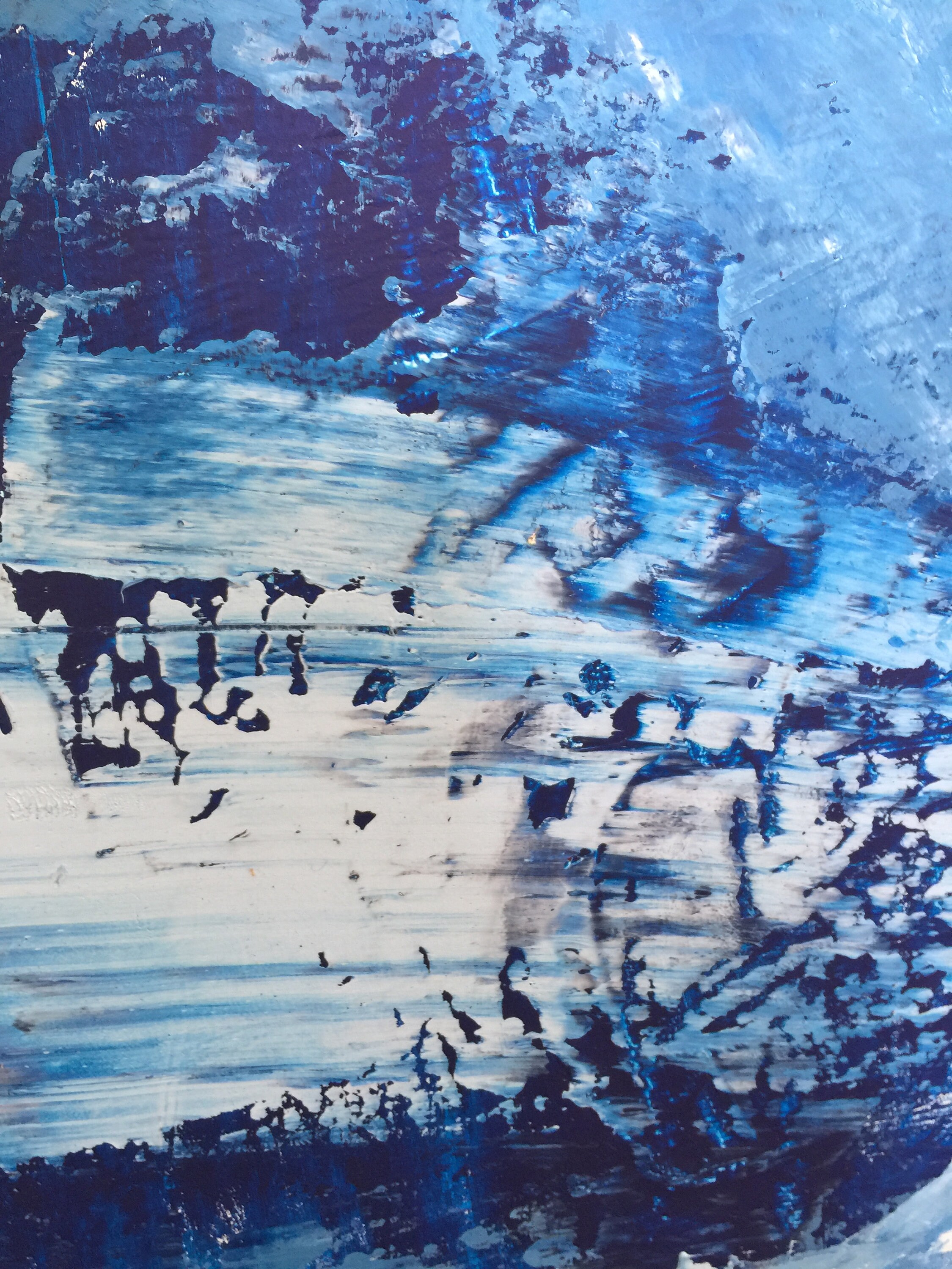 Cobalt Blue Wall Art Abstract Painting Original Large Etsy