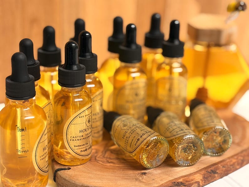Holy Grail | Frankincense and Myrrh Anointing Oil | Sacred and Nourishing | Botanical Infusion image 1