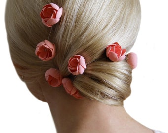 Blossom Hair Vine Wedding Hair Vine Flower hair Vine Bridesmaid Hair accessory Vintage Wedding Bride Pink Bridal Hair Wreath