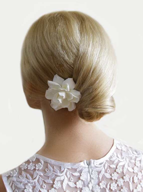 Gardenia Hair Clips Ivory Gardenia Bridal Flower Pins Bridal Hair Pin Wedding Hair Pins Bridal Hair Flower Bridal Hair Accessories