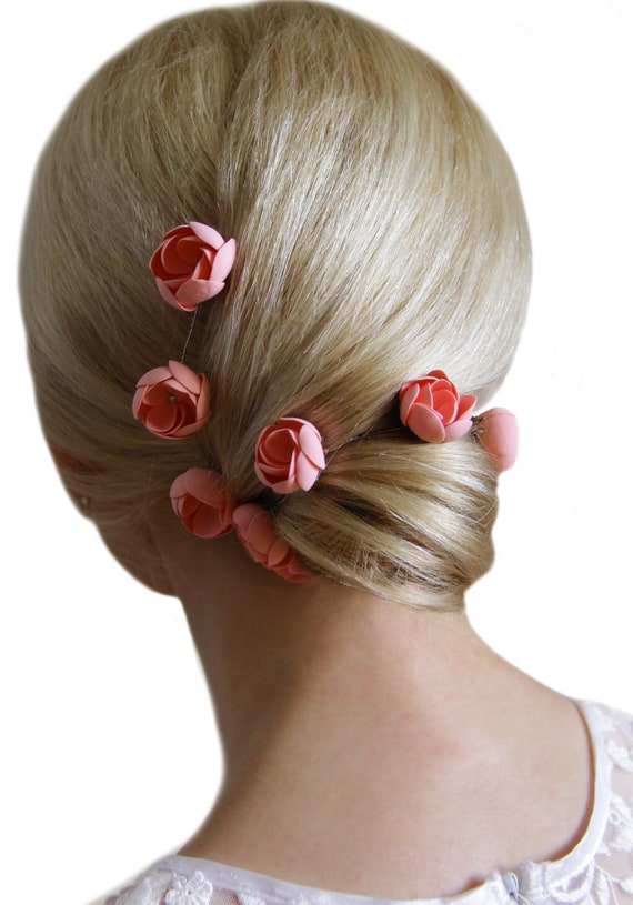 Pink Floral Bridal Hair Vine Wedding Hair piece Bridal hair accessory Wedding Amazon.com : Latious Flower Bride Wedding Hair Comb White  main image 3