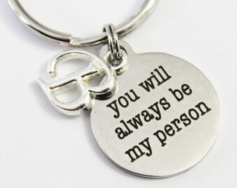 You Will Always Be My Person. Necklace. Initial Necklace. Personalized Necklace. My Person. Girlfriend Gift. Boyfriend Gift. Wife/Husband.