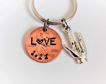 Love is love keychain. Anniversary Gift. Gift for her. Gift for him. I love you keychain. Boyfriend gift. Husband Gift. I love you sign Love