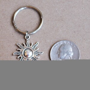 Sun Keychain. Sun. Here Comes The Sun. You Are My Sunshine, brighten my day, Happy, you make me smile, friendship gift, image 2