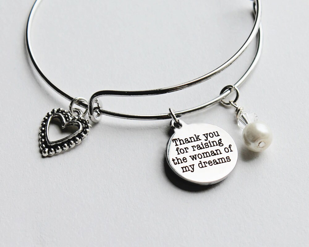 Mother in law gift. Mother in law bracelet. Thank you for Etsy