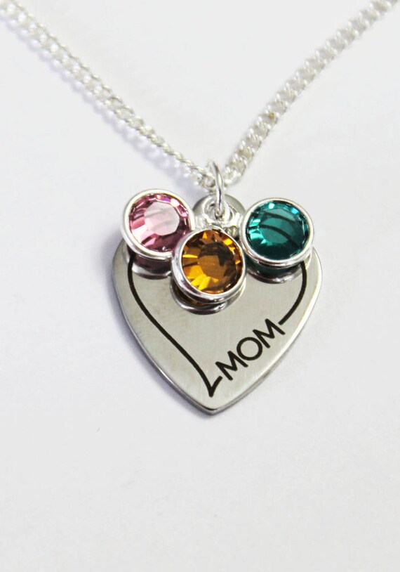 mothers day birthstone necklace