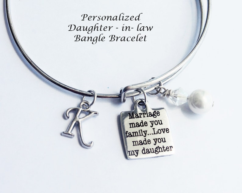 Items Similar To Daughter In Law Bangle Bracelet, Adjustable Expandable