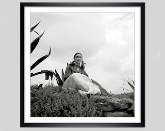 Frida Kahlo II. ART PRINT Poster Historical Black White Photography 1937 Vintage Art Fine Art Photo Art Print