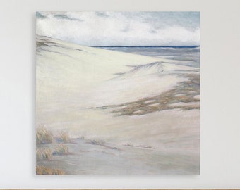 Canvas Picture Dunes Sea Sand Beach Landscape Over the Dunes 1919 C. Shackleton Reproduction Vintage Pictures Wall Decoration Gifts