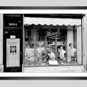 Beauty Shop New York um 1905 KUNSTDRUCK Poster  schwarz-weiss Fotografie - Galeriequalität - Frisör - Kosmetik - Schönheit - Vintage Bilder