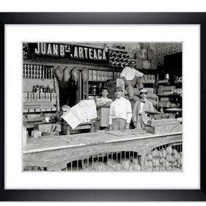 Old Store Caracas 1900 ART PRINT framed gift black and white photography fineartprint Art Print Mural Vintage Art image 1