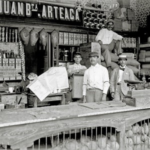 Old Store Caracas 1900 ART PRINT framed gift black and white photography fineartprint Art Print Mural Vintage Art image 2