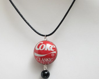 Recycled bottle cap necklace